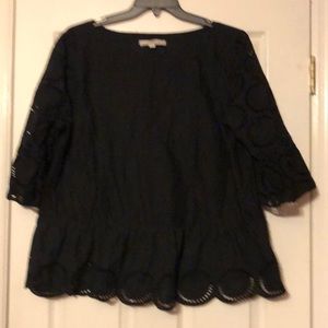 Black eyelet top nearly new